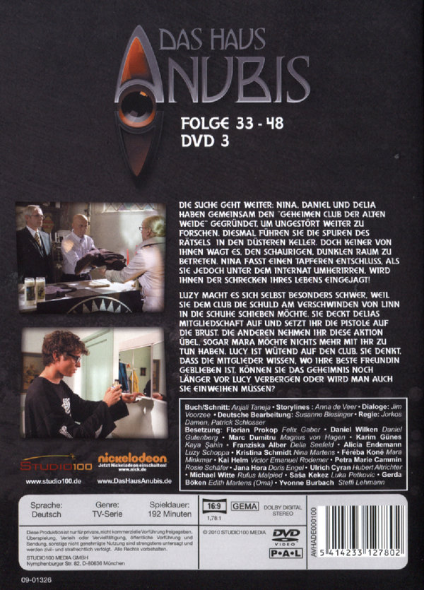 Das Haus Anubis Staffel 1 1 Dvd 3 Folge 33 48 Filme De